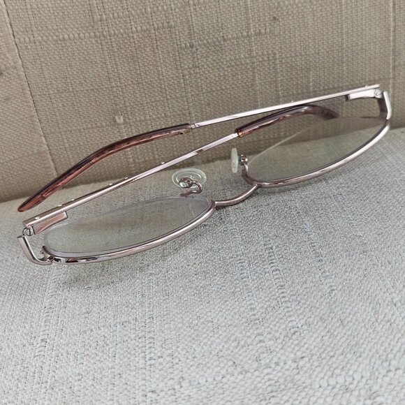 Bebe Women Glasses Frame Shiny Rose Gold Half Rim Eye Wear BB5107 Over The Top - Picture 8 of 13